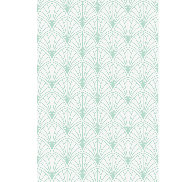 Geometric green leaf design texture roller blind - TenStickers