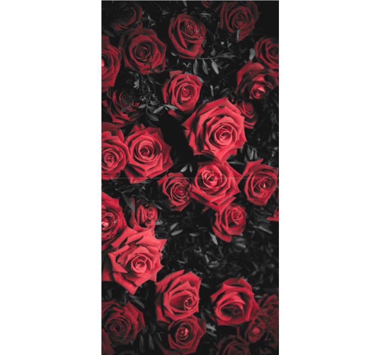 Beautiful Red Roses floral roller blind - TenStickers