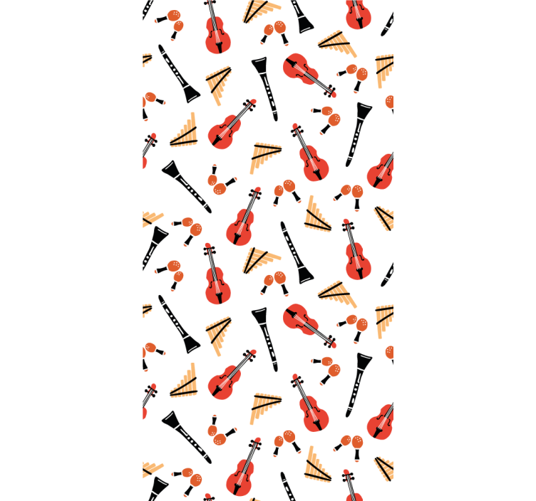 Musical instruments motif original roller blind - TenStickers