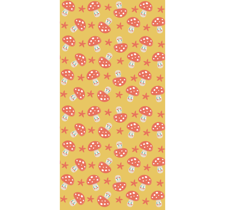 Whimsical Mushroom Patterns roller blind - TenStickers