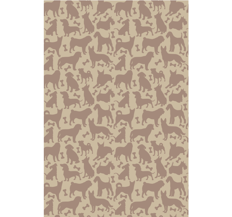 Dog Silhouettes Pattern animal roller blind - TenStickers
