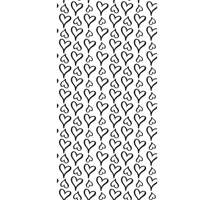 Black and white hearts romantic roller blind - TenStickers