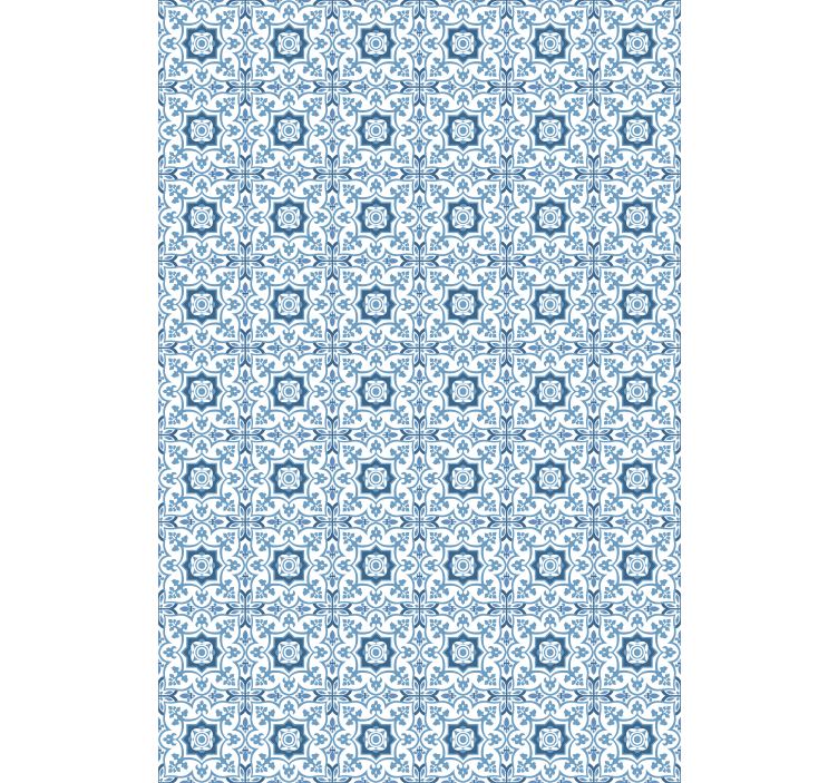 Complex blue tiles bathroom window blind - TenStickers