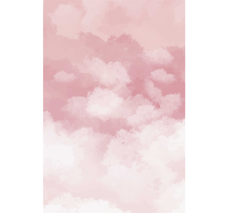 Soft aquarella pink clouds roller blind - TenStickers