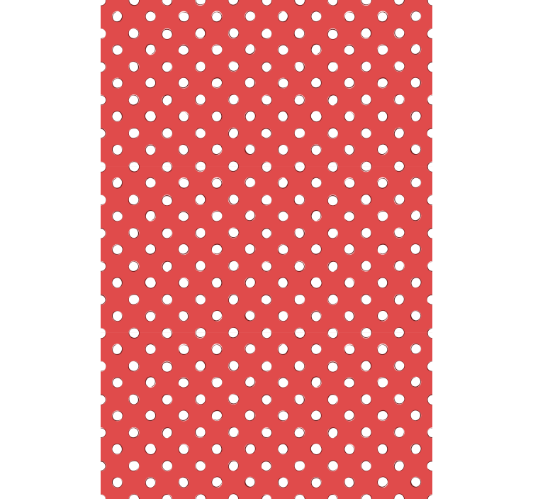 Red polka dots roller blind for kitchen window - TenStickers