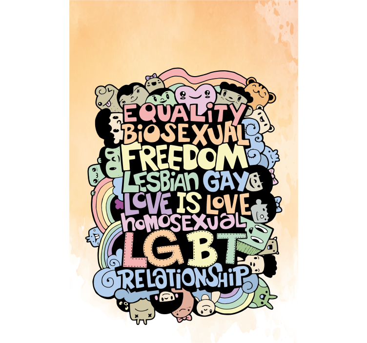 LGBTQ+ Love Affirmation custom roller blind - TenStickers