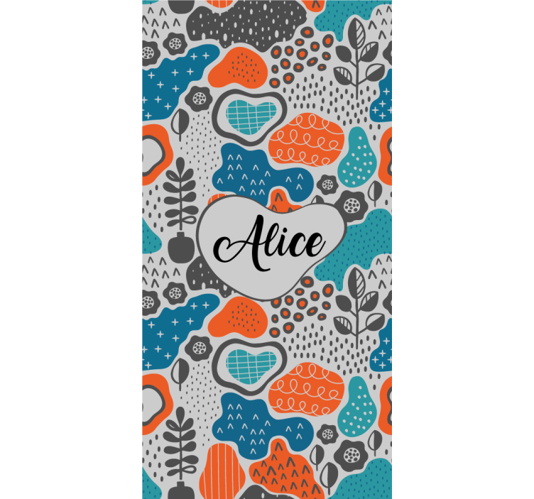 Abstract name design teenage roller blind - TenStickers