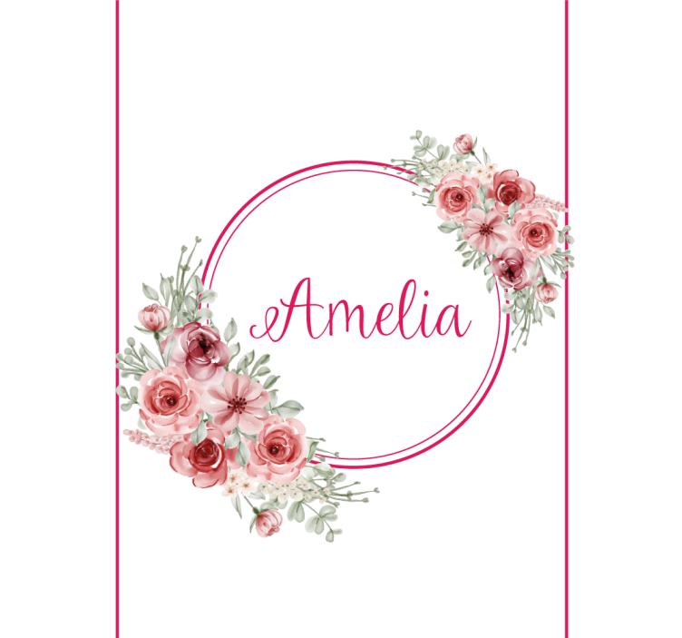 Personalized Floral Arrangement flower roller blind - TenStickers
