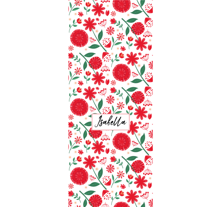 Floral Pattern Personalization flower roller blind - TenStickers