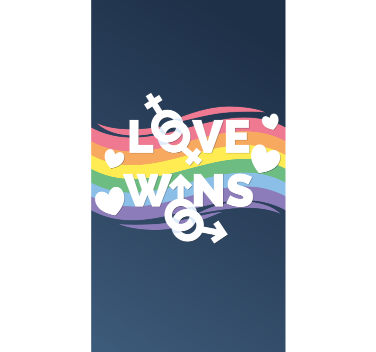 Love Wins Message custom roller blind - TenStickers