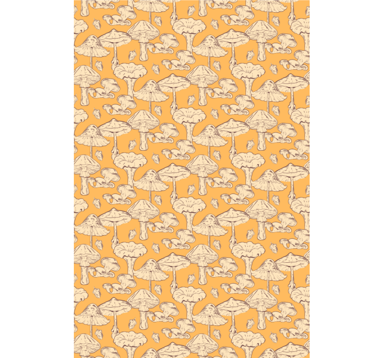 MUSHROOM PATTERN DESIGN floral roller blind - TenStickers