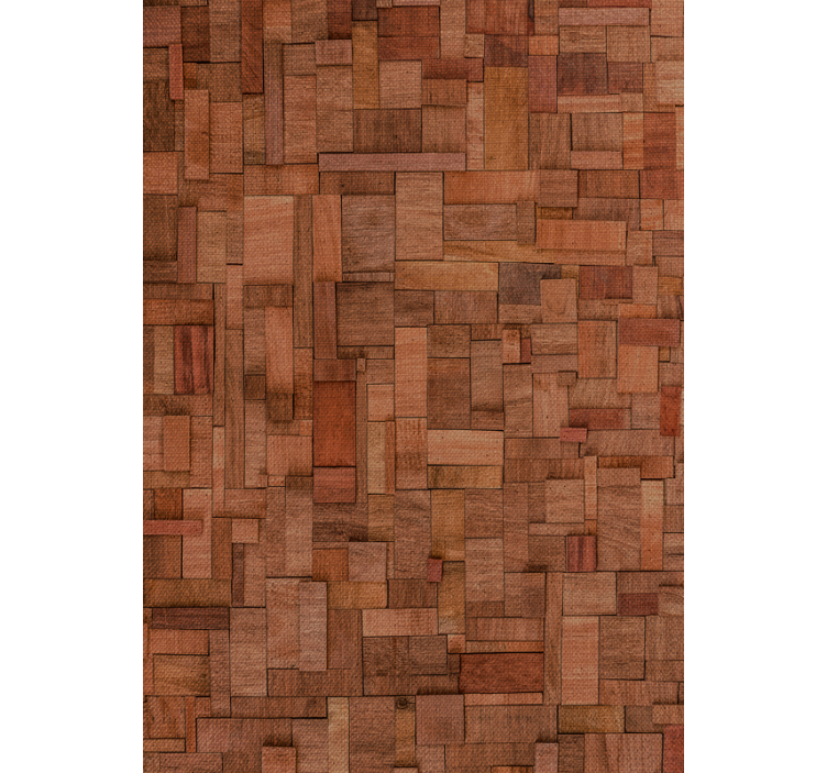 Wooden tile arrangement texture roller blind - TenStickers