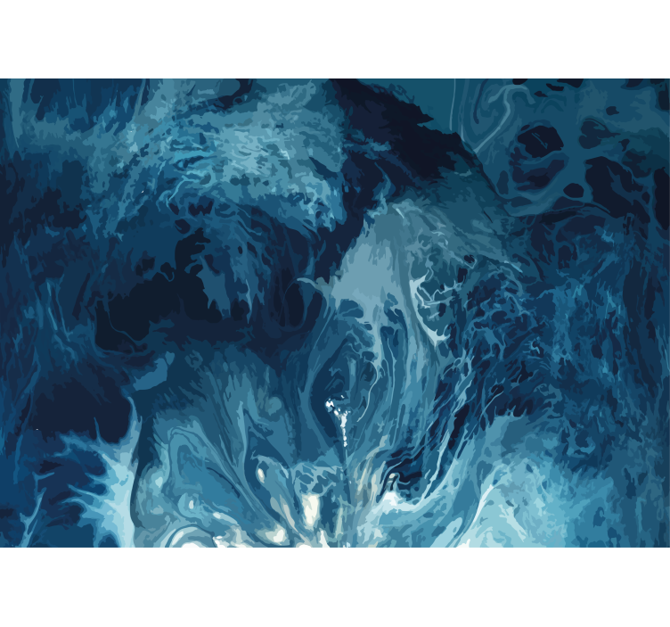 Fluid Ocean Waves texture roller blind - TenStickers