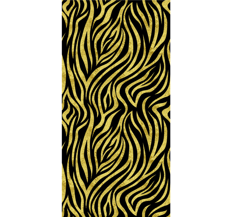 Stylised yellow tiger print animal roller blind - TenStickers