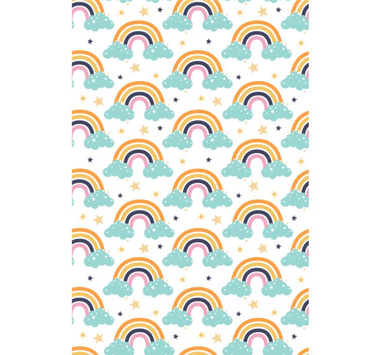 Rainbows and clouds kids roller blind - TenStickers