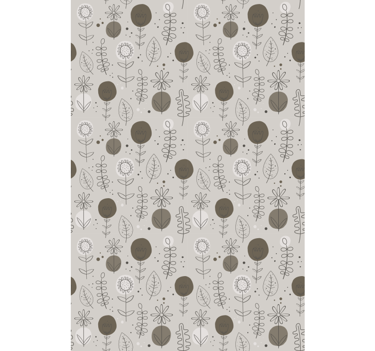 Grey stylish theme flower roller blind - TenStickers