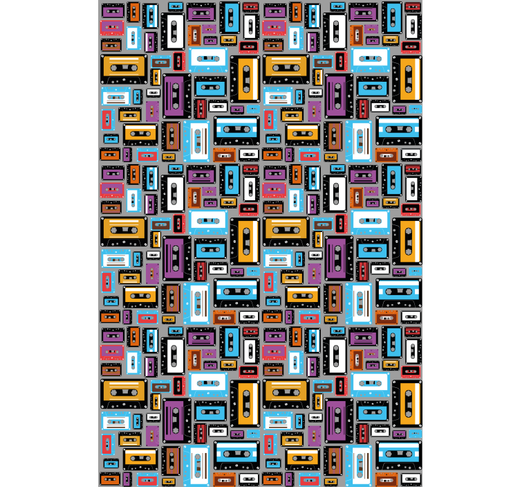 Vintage Cassette Tapes movie roller blind - TenStickers