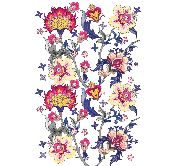 Floral roller blind vibrant floral arrangement - TenStickers