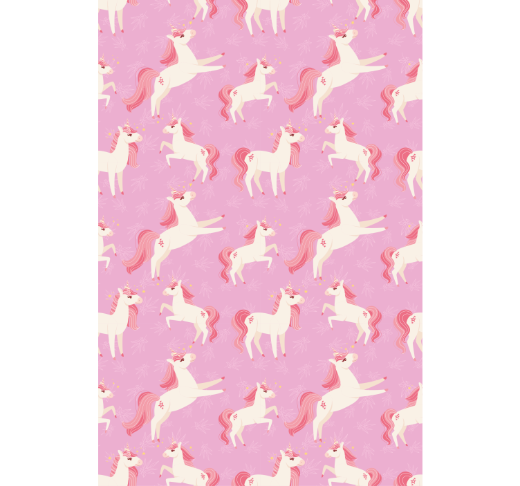 Pink unicorn fantasy kids roller blind - TenStickers