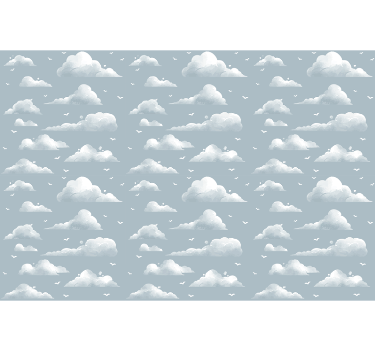 Fluffy grey pattern clouds roller blind - TenStickers