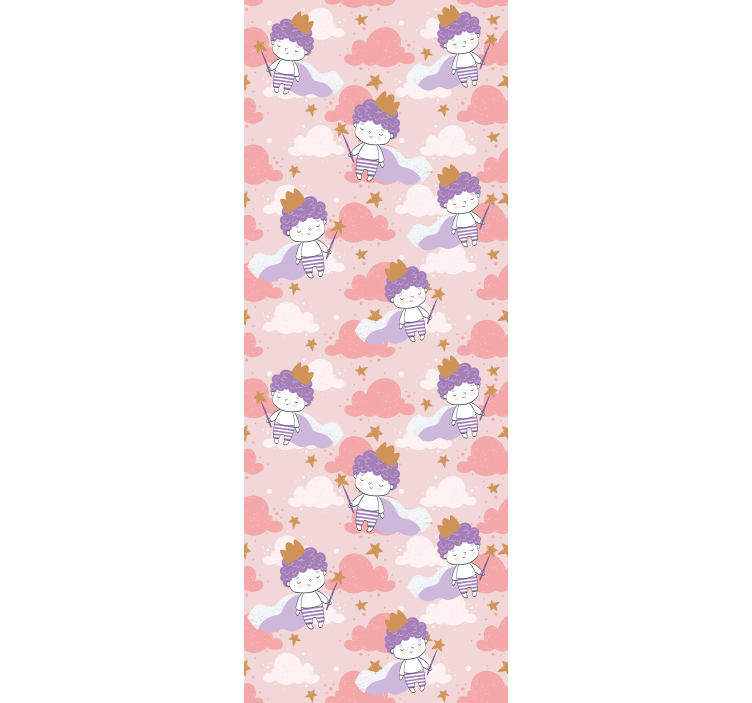 Cuddly princesses and clouds kids roller blind - TenStickers