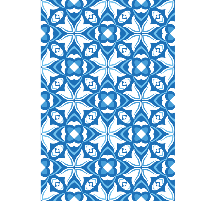 Intricate Blue Motif texture roller blind - TenStickers
