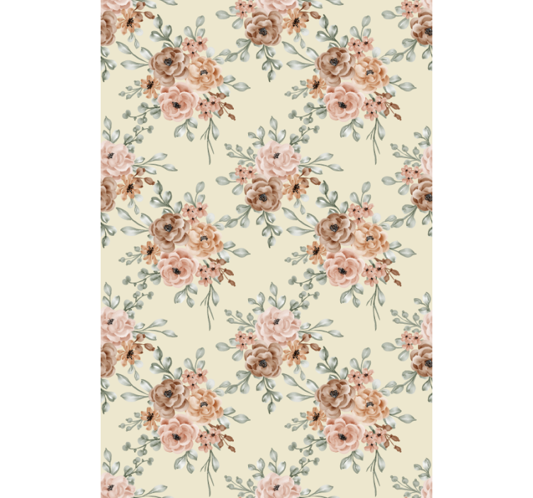 Gentle blossom composition flower roller blind - TenStickers