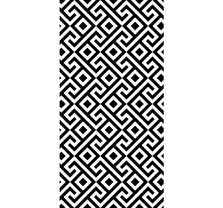 Geometric Black White texture roller blind - TenStickers