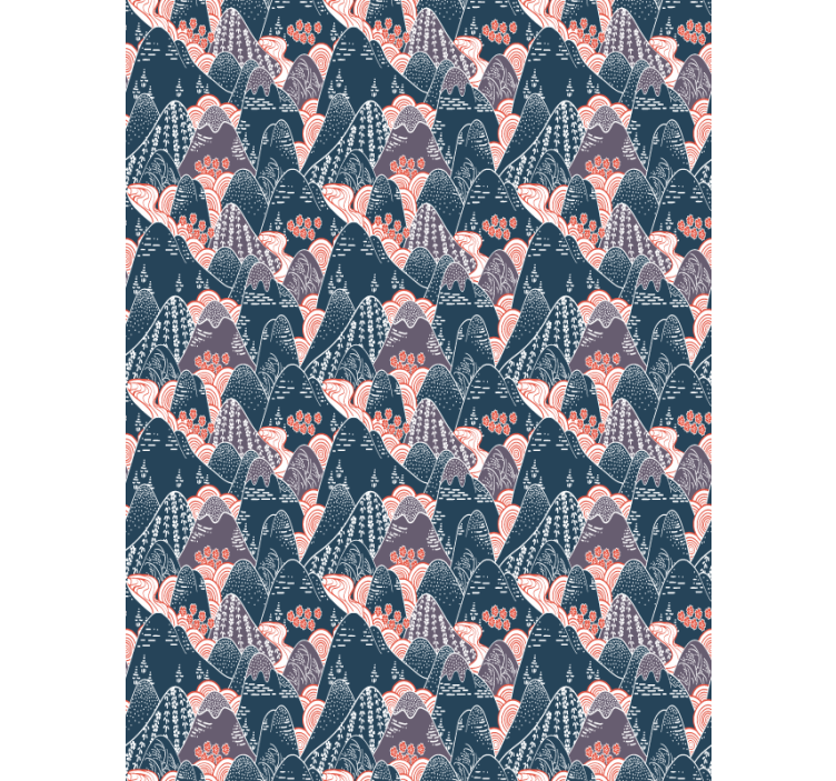 Mountain and rivers nordic roller blind - TenStickers