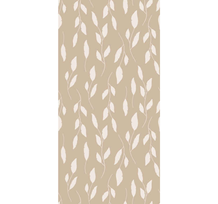 Delicate beige leaf pattern flower roller blind - TenStickers