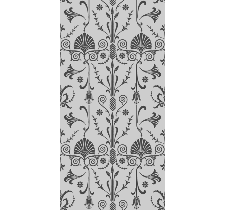 French Provincial gray  Flowers and plant blind - TenStickers