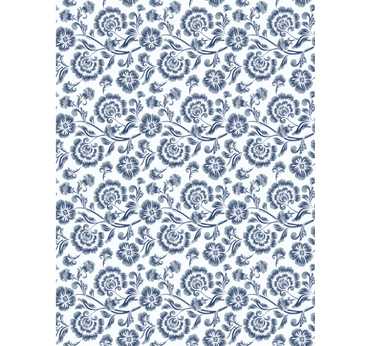 Elegant grey theme floral roller blind - TenStickers