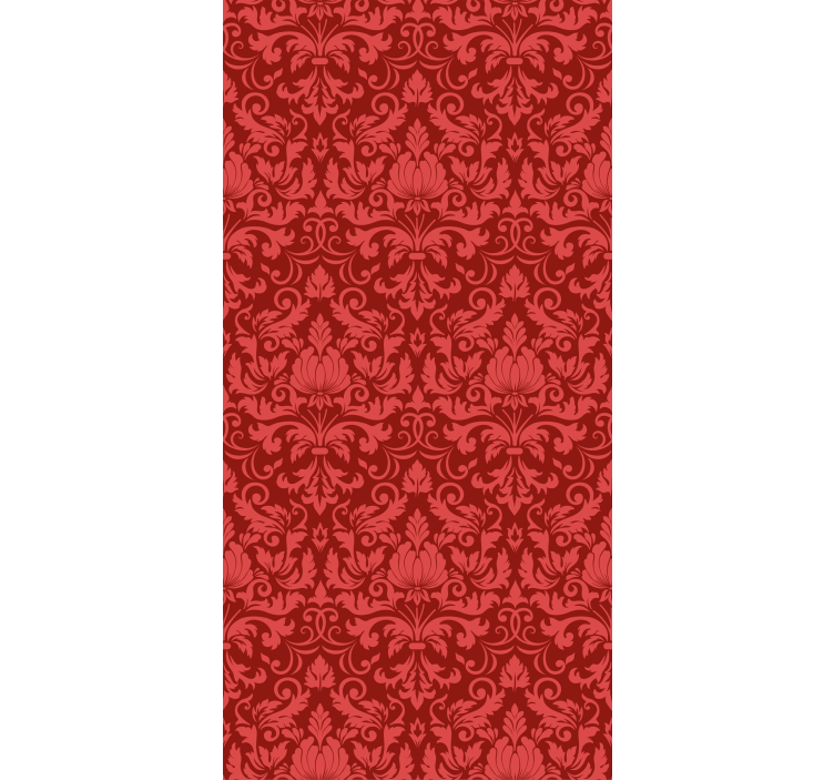 Red botanical grace elegant roller blind - TenStickers