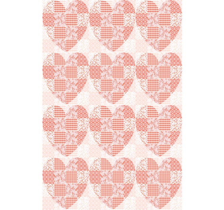 PATCHWORK HEART PATTERN romantic roller blind - TenStickers