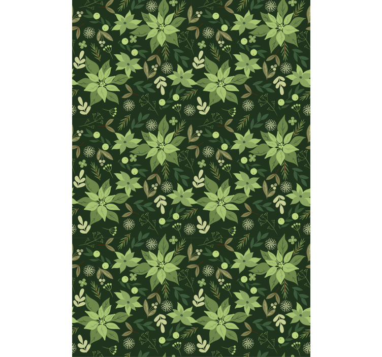Lush Green Flora flower roller blind - TenStickers