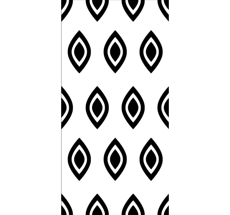 Abstract black shapes modern roller blind - TenStickers