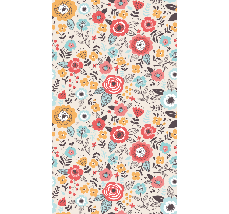 Vibrant Botanical Arrangement flower roller blind - TenStickers