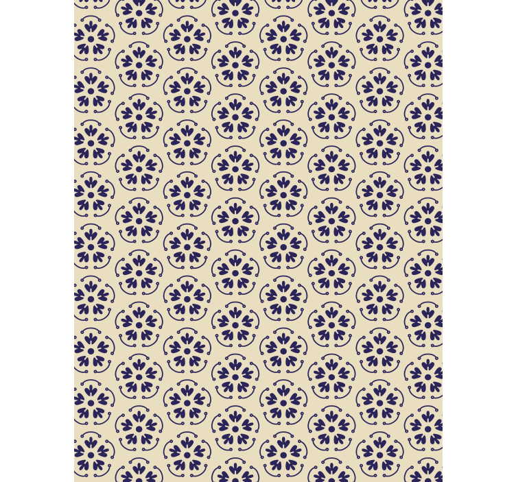 Geometric flower pattern Kitchen blind - TenStickers
