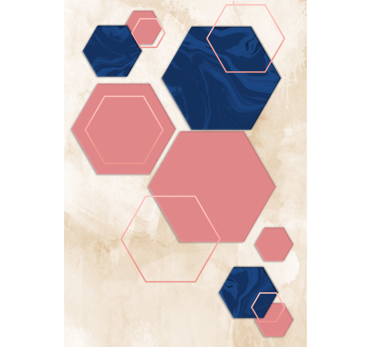 Geometric Hexagon Pattern modern roller blind - TenStickers