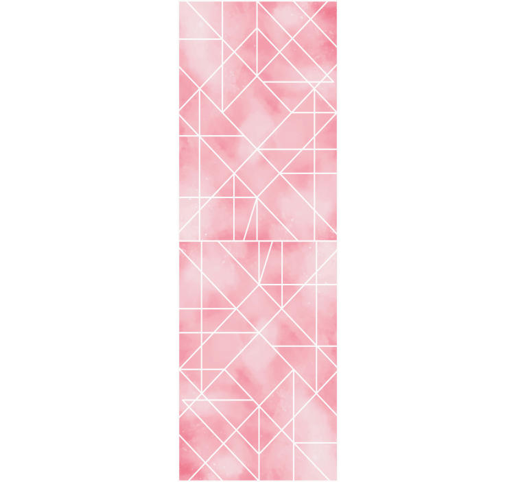 Pink geometric shapes texture roller blind - TenStickers