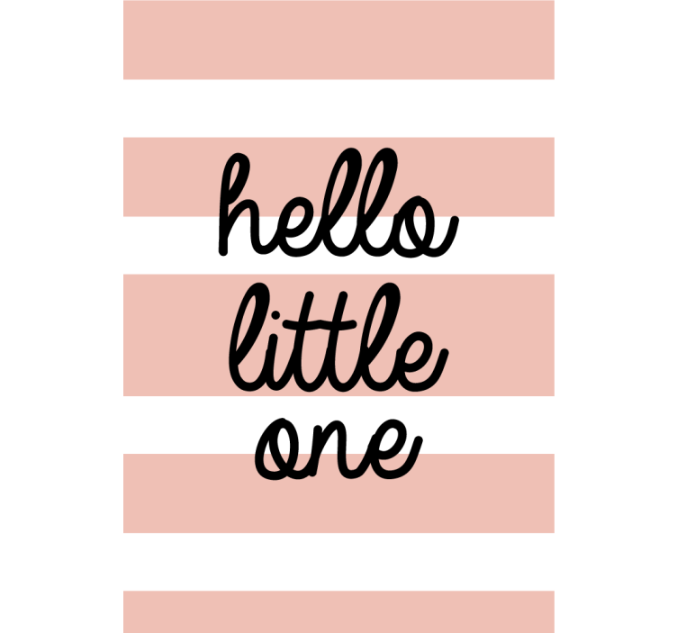 "Hello Little One" custom roller blind - TenStickers