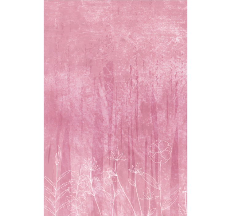 Floral silhouette design flower roller blind - TenStickers