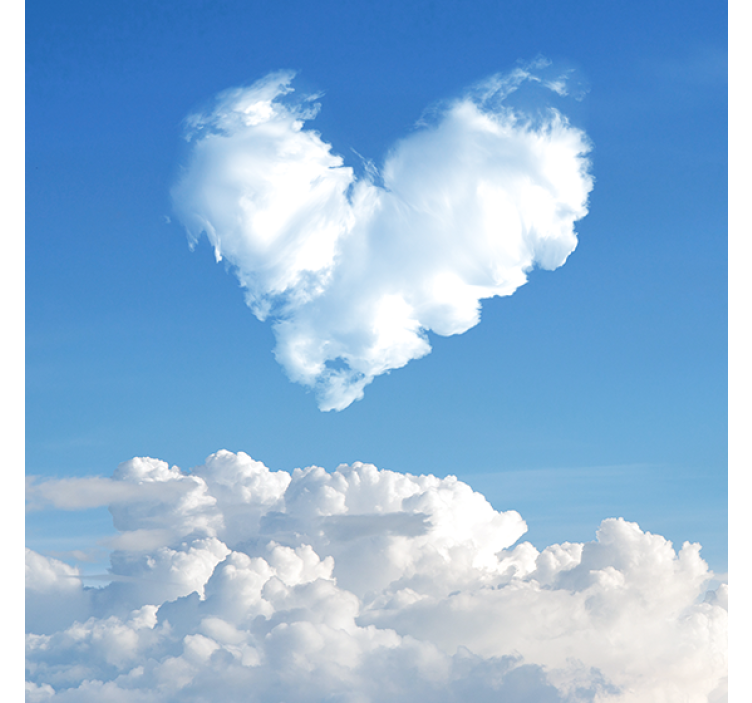 Heart shaped cloud romantic roller blind - TenStickers
