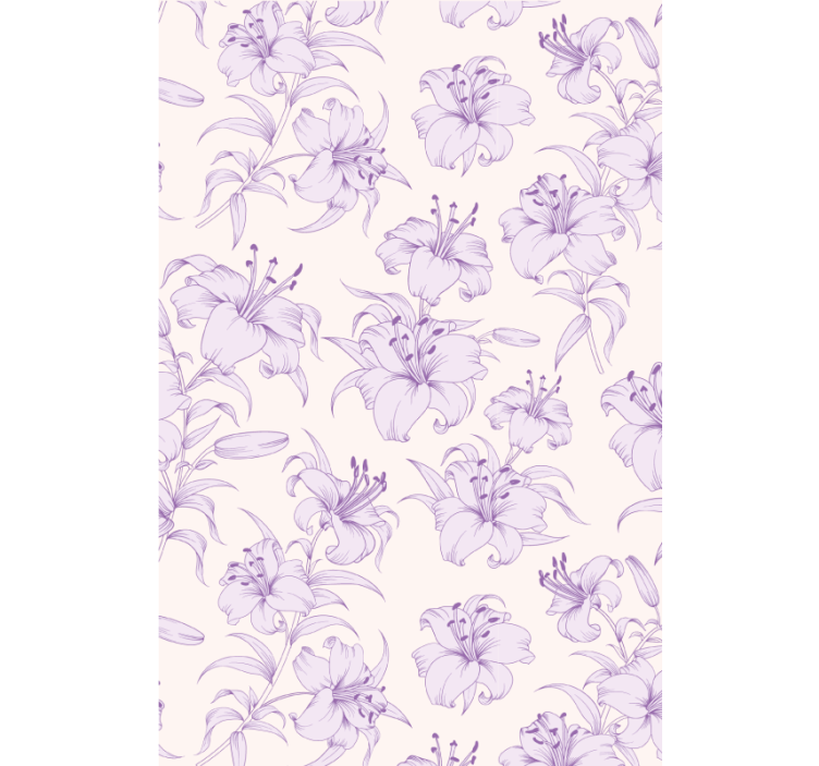 Lilies Floral Pattern flower roller blind - TenStickers