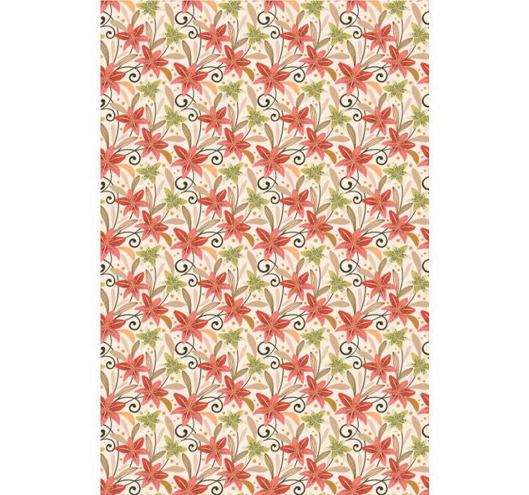Floral roller blind in lively blossom design - TenStickers