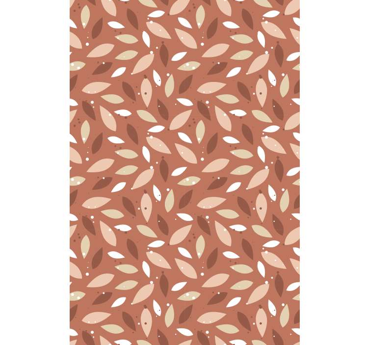 Leafy brown pattern flower roller blind - TenStickers