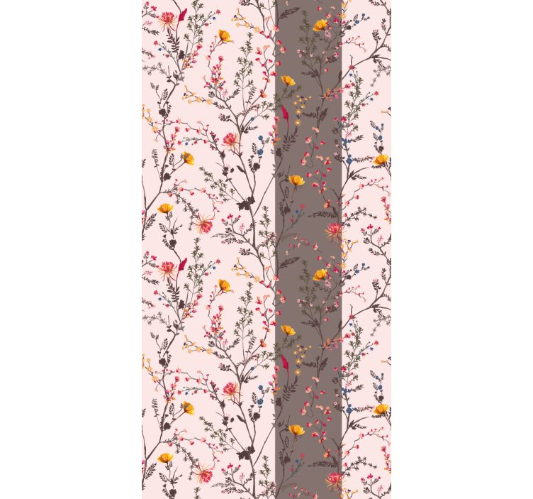 Elegant bird motif flower roller blind - TenStickers