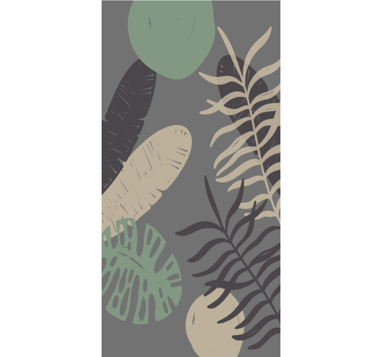 Tropical Greenery Pattern flower roller blind - TenStickers