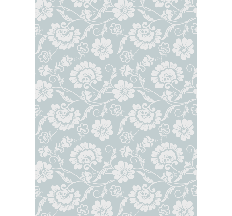 Grey motif sophistication floral roller blind - TenStickers