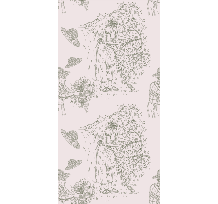 French vintage pattern in green Classic blind - TenStickers